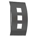 Outdoor wall luminaire AQUA TOMA, IP44, E27 max. 75W, stainless steel / opal glass, anthracite