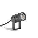 Projecteur d'extérieur GU10 / REMOVABLE SPIKE à 1 flamme, cylindrique, avec prise de courant, inclinable GU10 IP65, anthrazit