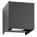 Outdoor LED wall luminaire, 2-side beam, adjustable beam angle, 12W 3000K