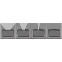 CMD Creative Metalldesign outdoor wall luminaire DOUBLE ANGLE ADJUST up / down, adjustable IP65, anthracite