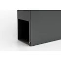 letterbox with newspaper holder INOX BAR - OPTIONAL USE adjustable, with lock, anthracite, stainless steel