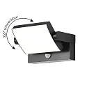 Luminaire mural d’extérieur CCT Switch, inclinable, avec détecteur de mouvement IP54, anthrazit