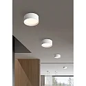 CMD Creative Metalldesign outdoor ceiling luminaire Ø 9CM round, CCT Switch, with diffuser IP44, powder coated, white