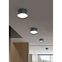 CMD Creative Metalldesign Plafonnier extérieur Ø 15CM rond, CCT Switch, avec diffuseur IP44, anthrazit 