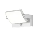 Luminaire mural d’extérieur CCT Switch, inclinable, avec détecteur de mouvement IP54, blanche
