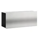 Straight newspaper compartment, 2 sides open, height 14cm, stainless steel