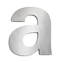 House number extension a from brushed stainless steel for numbers, height 25cm