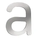 House number extension a from brushed stainless steel for numbers, height 16cm