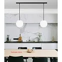 Casablanca Luminaire à suspension ACAI 21 à 2 flammes E27 IP20, mat, blanc opale gradable