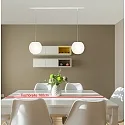 Casablanca pendant luminaire ACAI 21 2 flames E27 IP20, mat, opal white dimmable