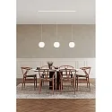 Luminaire à suspension ACAI 21 3 flammes E27 IP20, mat, blanc opale gradable