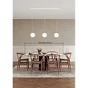 Luminaire à suspension ACAI 21 3 flammes E27 IP20, mat, blanc opale gradable