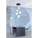 Casablanca pendant luminaire ACAI 21 5 flames, round E27 IP20, mat, opal white dimmable