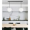 Casablanca Luminaire à suspension ACAI 26 à 2 flammes E27 IP20, mat, blanc opale gradable