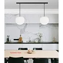 Casablanca Luminaire à suspension ACAI 26 à 2 flammes E27 IP20, mat, blanc opale gradable