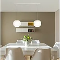 Casablanca Luminaire à suspension ACAI 26 à 2 flammes E27 IP20, mat, blanc opale gradable