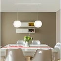 Casablanca Luminaire à suspension ACAI 26 à 2 flammes E27 IP20, mat, blanc opale gradable