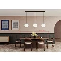 Casablanca Luminaire à suspension ACAI 26 3 flammes E27 IP20, mat, blanc opale gradable