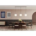 Casablanca Luminaire à suspension ACAI 26 3 flammes E27 IP20, mat, blanc opale gradable