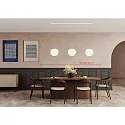 Casablanca Luminaire à suspension ACAI 26 3 flammes E27 IP20, mat, blanc opale gradable