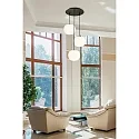 Casablanca Luminaire à suspension ACAI 26 3 flammes, rond E27 IP20, mat, blanc opale gradable