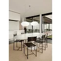 Casablanca Luminaire à suspension AIH à 2 flammes, médium E27 IP20, aluminium brossé, blanc mat gradable