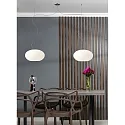 Casablanca Luminaire à suspension AIH à 2 flammes, médium E27 IP20, aluminium brossé, blanc mat gradable