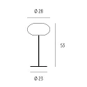 Casablanca Lampe de table AIH avec interrupteur E27 IP20, aluminium brossé, blanc mat 