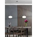 Casablanca Luminaire à suspension AIH à 2 flammes, petit G9 IP20, aluminium brossé, blanc mat gradable