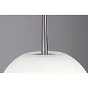 Casablanca Luminaire à suspension BALL à 1 flamme, dimmable E27 IP20, aluminium brossé, opale, blanc mat gradable