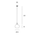 Casablanca Luminaire à suspension BALL à 1 flamme, dimmable E27 IP20, aluminium brossé, opale, blanc mat gradable