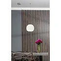 Casablanca Luminaire à suspension BALL à 1 flamme, petit, dimmable E27 IP20, aluminium brossé, opale, blanc mat gradable