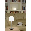 Casablanca Lampe de table BALL langue, avec interrupteur G9 IP20, aluminium brossé, opale, blanc mat 