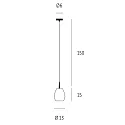 Casablanca Luminaire à suspension BAGAN à 1 flamme, dimmable E27 IP20, aluminium brossé, opale, blanc mat gradable