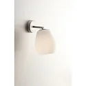 Luminaire mural BAGAN E27 IP20, aluminium, mat, blanc opale gradable
