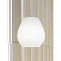 Casablanca Luminaire à suspension BAGAN à 1 flamme, dimmable E27 IP20, aluminium brossé, opale, blanc mat gradable