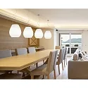 Casablanca Luminaire à suspension BAGAN à 1 flamme, dimmable E27 IP20, aluminium brossé, opale, blanc mat gradable