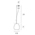 Casablanca Luminaire à suspension BAGAN à 1 flamme, dimmable E27 IP20, aluminium brossé, opale, blanc mat gradable