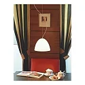 Casablanca Luminaire à suspension BELL à 1 flamme, petit, dimmable E27 IP20, aluminium brossé, blanc mat gradable