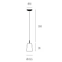 Casablanca Luminaire à suspension MESA à 1 flamme E27 IP20, mat, blanc opale gradable