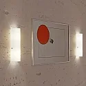Casablanca Luminaire mural TUBO haut bas, dimmable E14 IP20, nickel mat, opale, blanc mat gradable