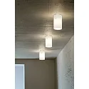Casablanca Luminaire de plafond TUBE XL dimmable E27 IP20, opale, blanc mat gradable