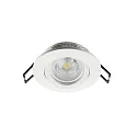 Deko-Light Plafonnier encastré SAMSOLA rond, pivotant GU10 / GU5.3, blanc mat gradable
