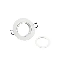 Deko-Light Plafonnier encastré SAMSOLA rond, pivotant GU10 / GU5.3, blanc mat gradable