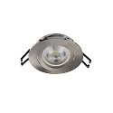 Deko-Light Plafonnier encastré SAMSOLA rond, pivotant GU10 / GU5.3, argent brossé gradable