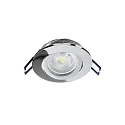 Deko-Light Plafonnier encastré SAMSOLA rond, pivotant GU10 / GU5.3, scintillant, argent gradable