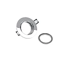 Deko-Light Plafonnier encastré SAMSOLA rond, pivotant GU10 / GU5.3, scintillant, argent gradable