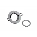 Deko-Light Plafonnier encastré SAMSOLA rond, pivotant GU10 / GU5.3, aluminium mat gradable