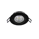 Deko-Light Plafonnier encastré SAMSOLA rond, pivotant GU10 / GU5.3, noir mat gradable