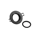 Deko-Light Plafonnier encastré SAMSOLA rond, pivotant GU10 / GU5.3, noir mat gradable